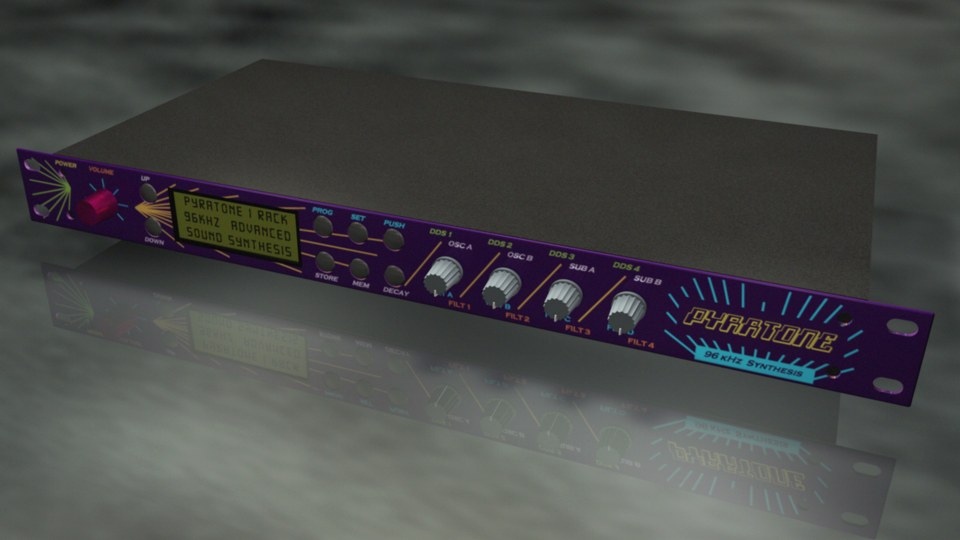 Pyratone Rack Synthesizer with Virtual Analog Sound Synthesis