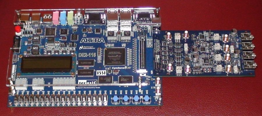 Altera DE-155 board fr audio dsp workstation with 16384 voices