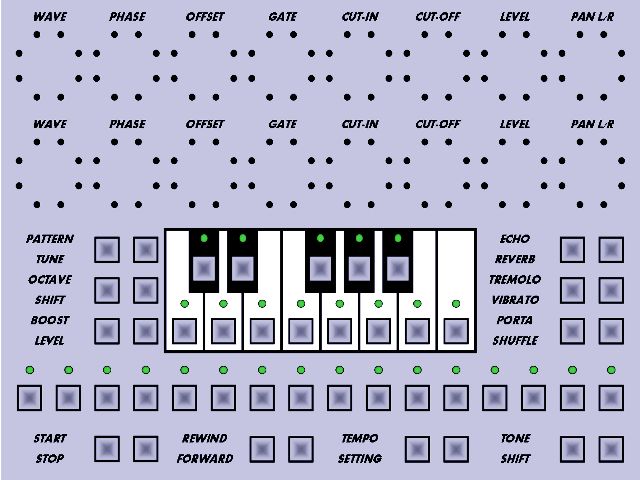 drum computer front skin - Version 2 - front skin for the drum synthesizer