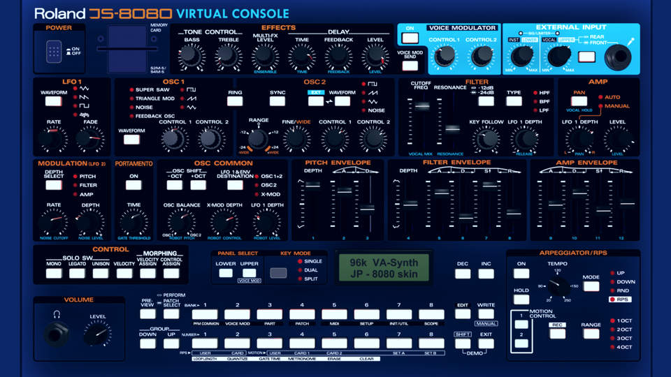 A Virtual Roland JP 8080 Synthesizer in a FPGA