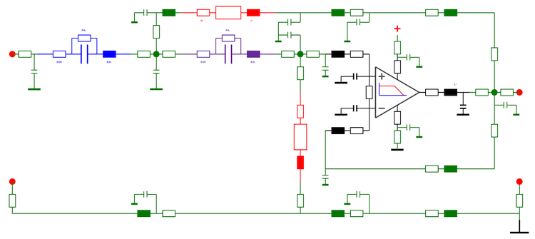 most realistic simulation model of analog high pass amplifer