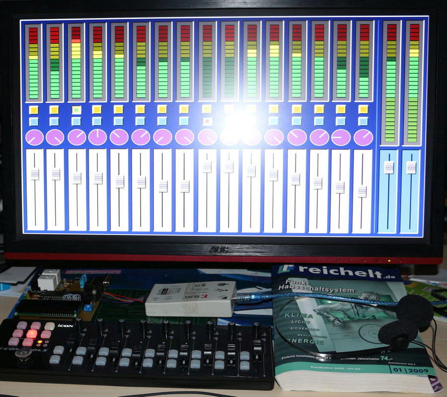 FPGA based Audio and MIDI Mixer Console
